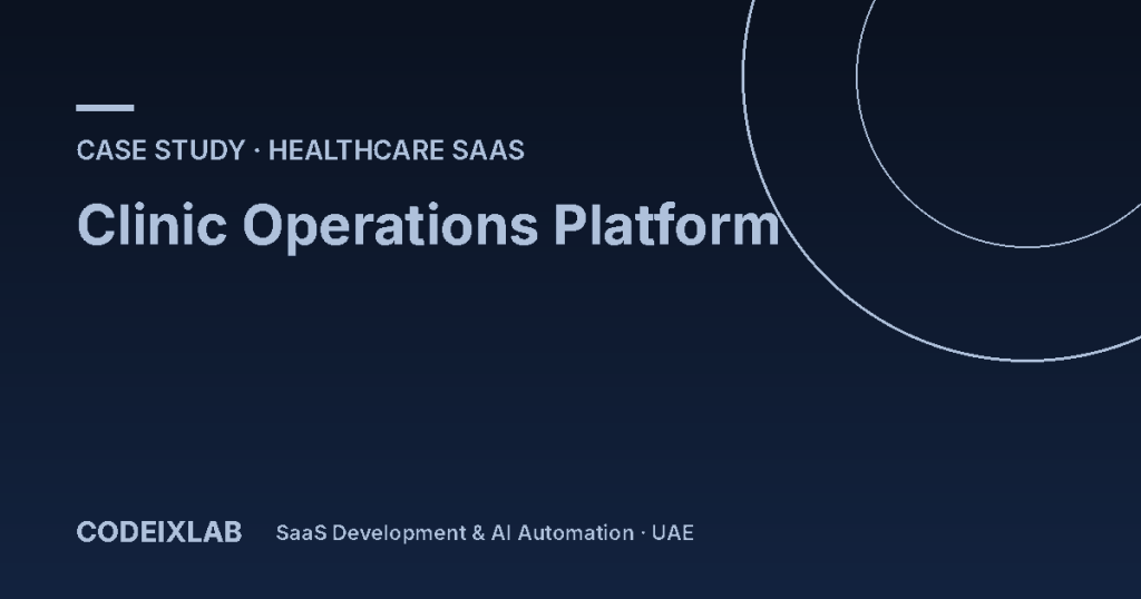 Clinic Operations Platform – CodeixLab