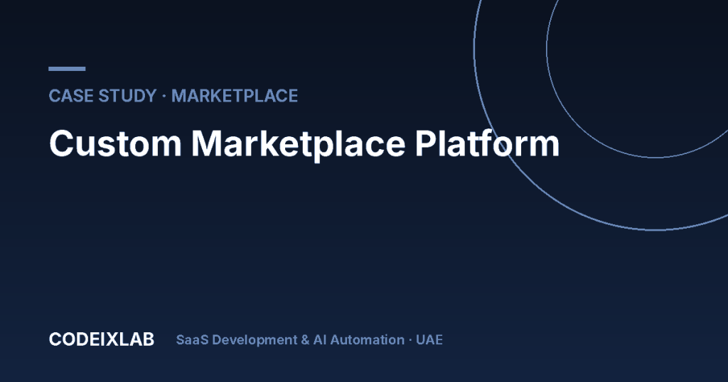 Custom Marketplace Platform – CodeixLab