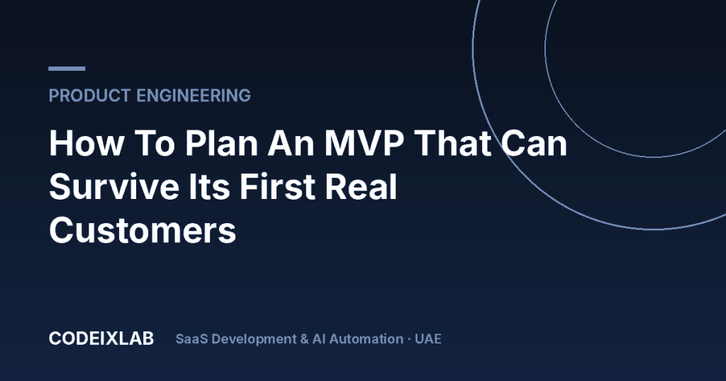 How To Plan An MVP That Can Survive Its First Real Customers – CodeixLab