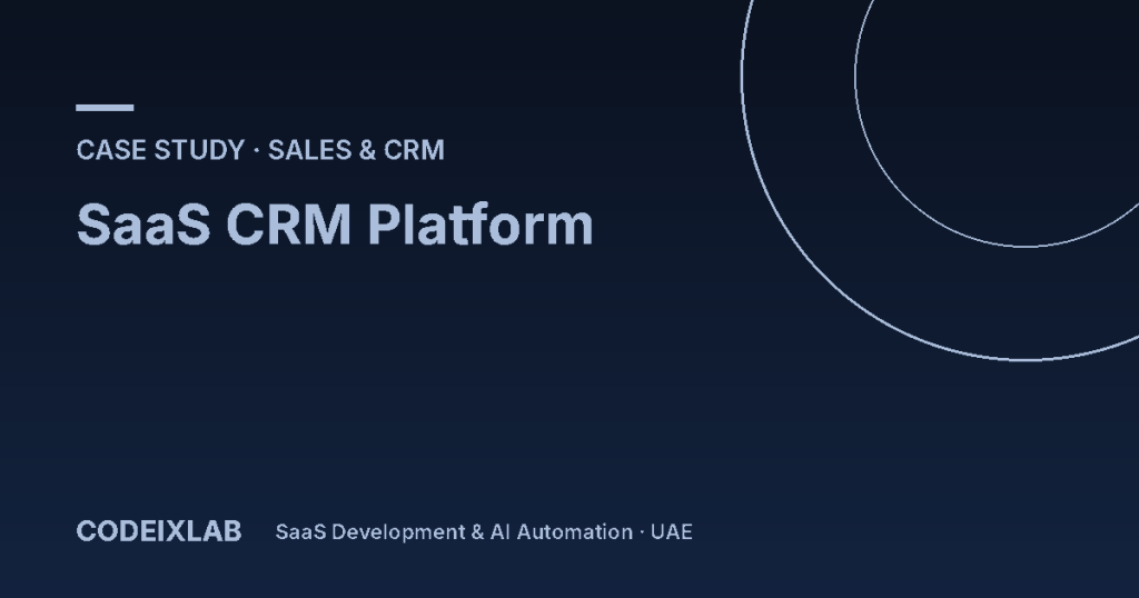 SaaS CRM Platform – CodeixLab