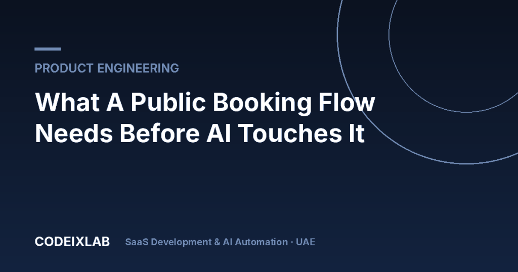 What A Public Booking Flow Needs Before AI Touches It – CodeixLab