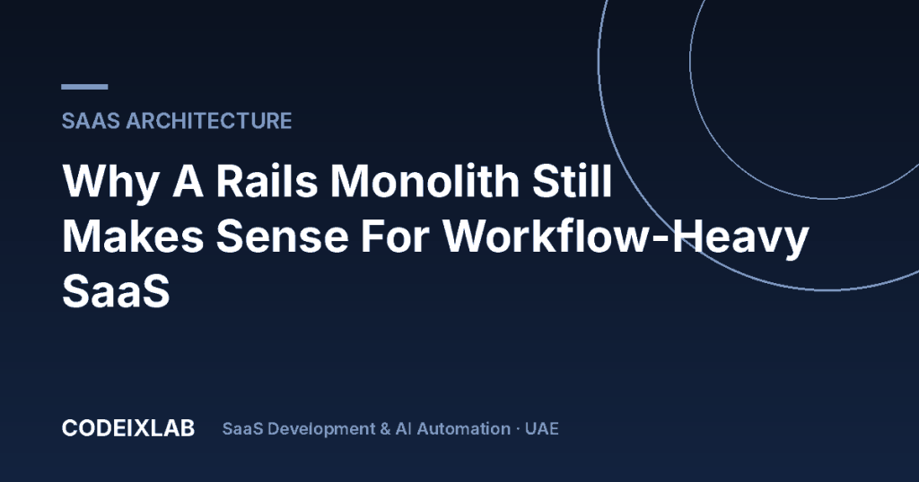 Why A Rails Monolith Still Makes Sense For Workflow-Heavy SaaS – CodeixLab